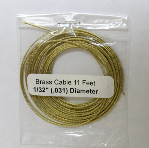 Brass Cable for Vienna Regulator Clocks, .031" x 11' Cover