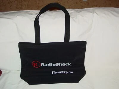 Bolso de Mano Grande Radio Shack De Colección Difícil de Encontrar Desaparecido Con Logo Negro Nylon TX Foto 1 de 4