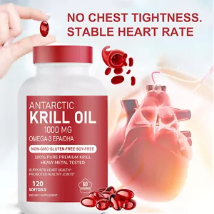 Antarctic Krill Oil 1000mg with Omega-3s EPA DHA and Astaxanthin - Picture 1 of 8