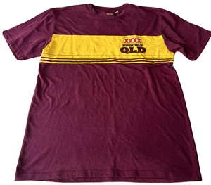 XXXX Beer Proudly QLD Maroon Size L T Shirt No 12 NRL Football State Of Origin - Picture 1 of 17