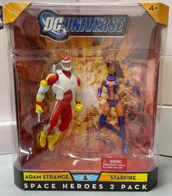 DC Universe Adam Strange Starfire 太空英雄 2 包动作玩偶未开封 — 第 1/4 张图片