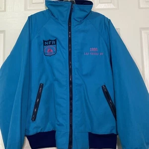 Vintage National Finals Rodeo Jacket Mens XL 1990 NFR Fleece Las Vegas Cowboy - Picture 1 of 12