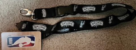 NBA San Antonio Spurs Breakaway Lanyard Keychain NWT Free Ship Cover