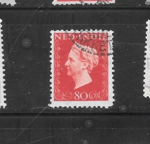 NIEDERLANDE INDIEN SC # 287 1948 80c WILHEMIEN ALT VZ GEBRAUCHT ENDGÜLTIGE BRIEFMARKE - Bild 1 von 1