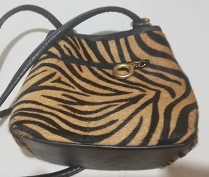 Vintage L.J.S. Collection Purse Clutch Handbag, Faux Bengal Tiger USA - Picture 1 of 6