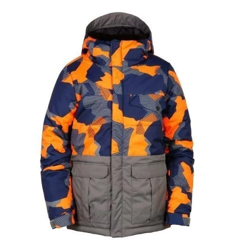 Chaqueta de Snowboard 686 Niños Onyx (M) Naranja Geo Camuflaje L6W502-ORG Foto 1 de 1
