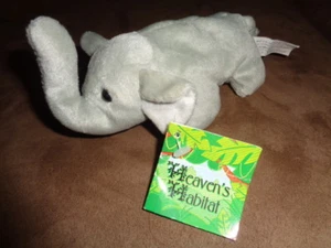 Elephant gray 6" Ellie stuffes plush bean bag Heavens Habitat Wang International - Picture 1 of 5