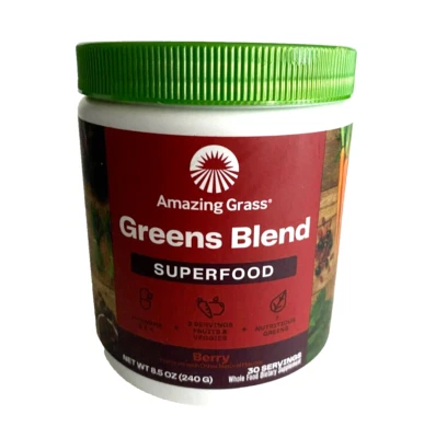 Increíble superalimento verde hierba en polvo verduras en polvo con enzimas digestivas 8,5 oz Foto 1 de 4
