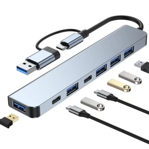 USB Hub mit 3.0 100W/ 4 x 2.0 USB , 7 in 1 Multiport Type C PD Ladehub Adapter - Bild 1 von 7