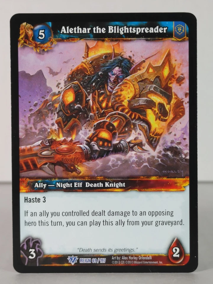 Alethar the Blightspreader - Reign of FIre - 69/197 - singles - Rare  - WoW - R - Image 1 of 1