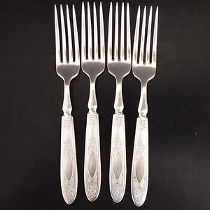 Antique Great Condition Set of 4 Dinner Fork by R. Wallace 1900s. Silver Plate - Picture 1 of 9