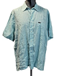 Camisa Faconnable Para Hombre Talla Mediana Manga Corta Abotonada con Bolsillo - Imagen 1 de 10