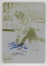 2021 AHL Printing Plate Yellow Achievement Autos 1/1 Tim Gettinger #7 Auto 4qi