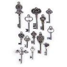 13pcs Retro Alloy Varies Keys Shapes Silver Jewelry Findings Pendant Beads