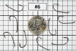 100x #6 Baitholder Fishing Hooks Offset Strong Chemically Sharpened Jig USA! - Picture 1 of 5