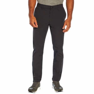 Nuevo con etiquetas Pantalón Banana Republic Para Hombre Frente Plano Calce Ajustado Negro Talla 34/30 - Imagen 1 de 4