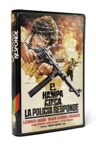 El hampa ataca, la policía responde. Leonard Mann y M. Rosaria Omaggio. VHS - Picture 1 of 3