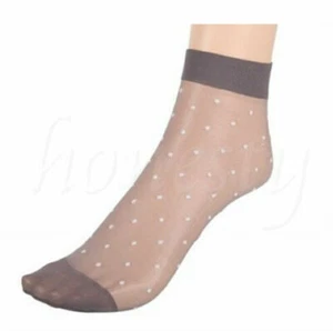 10 Pairs Ultra-thin Elastic Short Stockings Fashion Women Ankle Socks Polka Dot - Picture 1 of 12