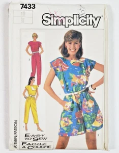 Abito maglione Simplicity modello cucito 7433 taglia 10 non tagliato manca tuta - Foto 1 di 3