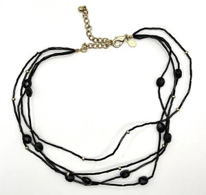 Chicos Multistrand Black Seed Bead Necklace - Picture 1 of 4