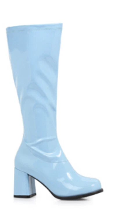 Baby Light Blue GoGo Dancer 60s 70s Hippie Disco Costume Knee High Boots 8 9 10 - Image 1 of 1