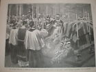 Bishop Brindle Brompton Oratory service for the war dead 1902 old print