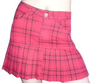 Jeansrock Karorock Rock Karo Ballonrock Minirock Faltenrock Kylt S M L XL XXL - Bild 1 von 4