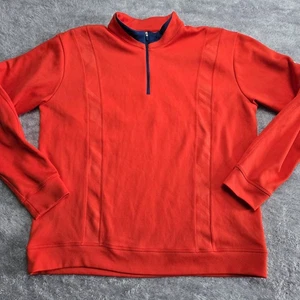 Nike Golf Mens Large Dri-Fit 1/4 Zip Pullover Orange Tour  Performance  - Picture 1 of 11