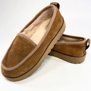 UGG Womens Super Moc Slipper Size 6 Chestnut Suede Slip On Flats Platform - Picture 1 of 9