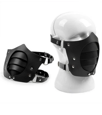 Cosplay Rave Punk Half Face Mask Gothic Role Play for Couples SM Headgear Props - Image 1 of 4