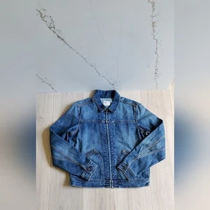 GAP Denim Jacket Mens M Trucker Vintage Chore Jean Iconic Classic American Zip - Picture 1 of 7