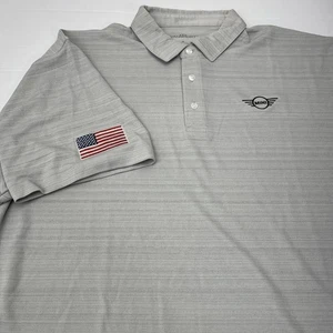 Mini Herren Poloshirt 2XL grau Mini amerikanische Flagge am Ärmel Team Mini USA Rücken - Bild 1 von 14