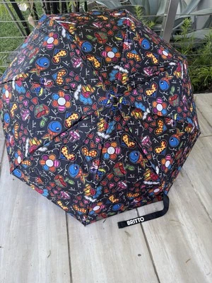 ✿ ROMERO BRITTO ✿ СКЛАДНОЙ ЗОНТ - значки - рыбы сердца кекс яблоко - Изображение 1 из 4