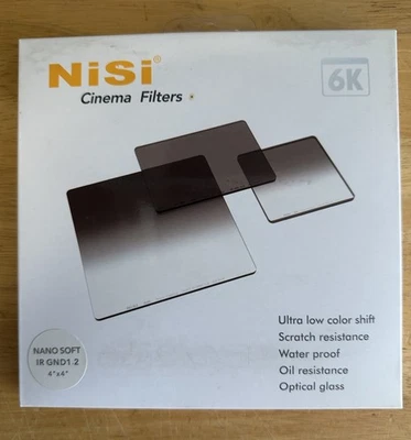Nisi 4x4 Soft Grad IRND 1.2  (4 Stops) Neutral Density Cinema Filter - New! - Image 1 of 2