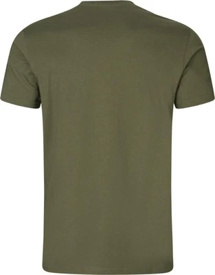 Harkila Core T-Shirt dunkeloliv aus weichem, angerautem, stretchigem, 100% Baumwolle