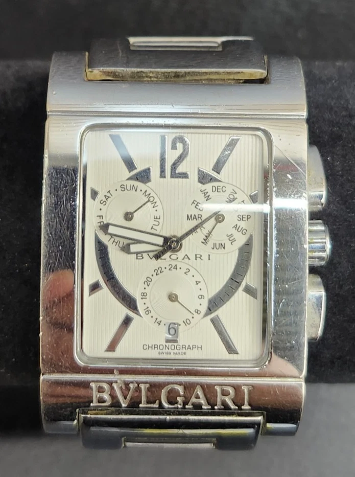 Reloj Bulgari Rettangolo Acero Inoxidable RT45S Foto 1 de 4