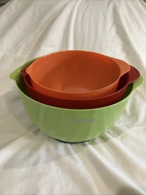 Farberware Set Of 3 Professional Nesting Plastic Mixing Bowls, Great Condition! - Image 1 of 4