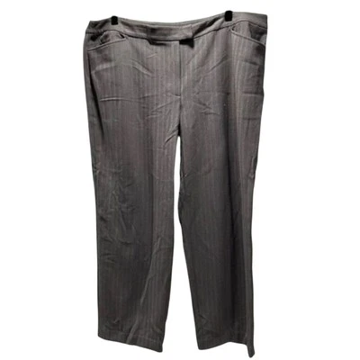 Pantalones de carrera JH Collectibles Plus para mujer talla 20W gris a rayas NUEVOS #B45 Foto 1 de 4