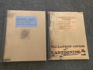 The Landon Course Of Cartooning  Complete Set Of 2 Books Rare 1933 - Picture 1 of 13