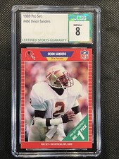 1989 Pro Set #486 Deion Sanders RC CSG 8