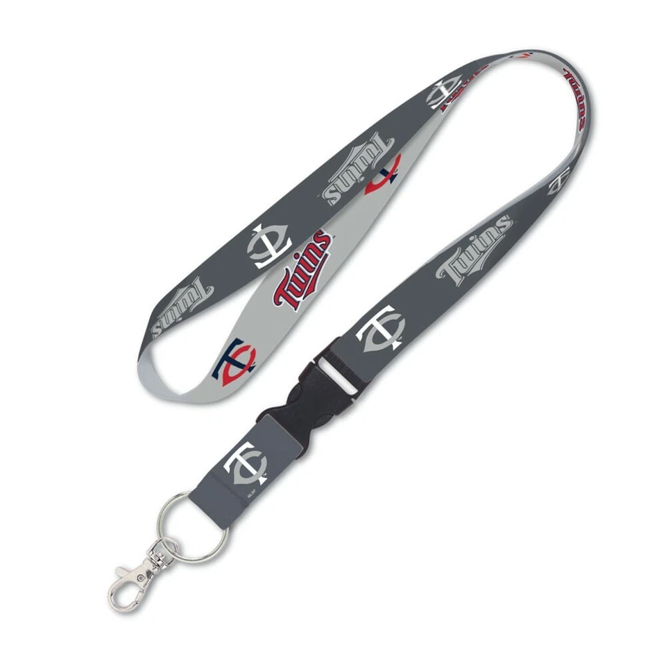 MINNESOTA TWINS GRAY LANYARD DETACHABLE BUCKLE BRAND NEW WINCRAFT 👀 - Image 1 of 1