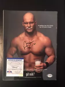 REVISTA STONE COLD STEVE AUSTIN FIRMADA WWF/WWE PSA/DNA Wrestling World - Imagen 1 de 2