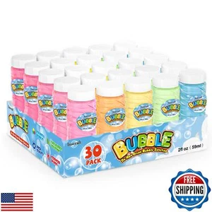 INSCRAFT 30 PCS Bubble Bottles with Wands Assortment for Kids, 2oz Bubbles So - Picture 1 of 5