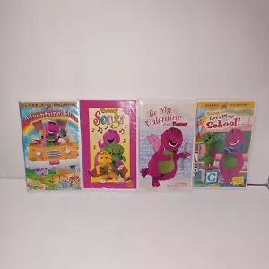 Barney VHS Bundle Adventure Bus Barney Songs Be My Valentine Let's Play School - Picture 1 of 11