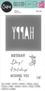 Sizzix Framelits Birthday Window die & 5 stamps #665651 Retail $17.99 O. Rose - Picture 1 of 7