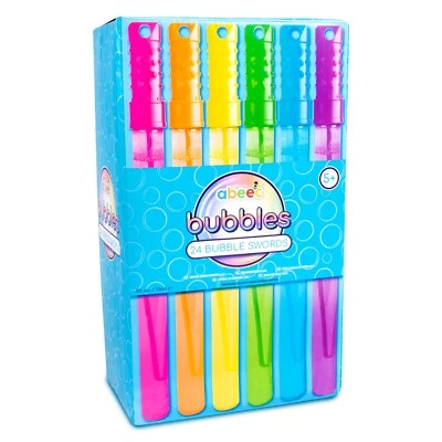 abeec 24 Pack of Bubble Swords - 118ml in each bubble wand - Party Bubbles - Image 1 of 4