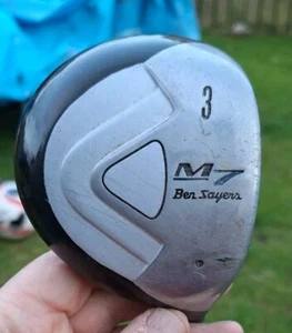 Ben Sayers M7 3 Wood, Black R/H Mens wi Black/Blue Micro Tuned Gra Shaft + Cover - Picture 1 of 8