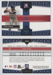 2005 Donruss Champions Blue Impressions /100 Hank Aaron #244 HOF