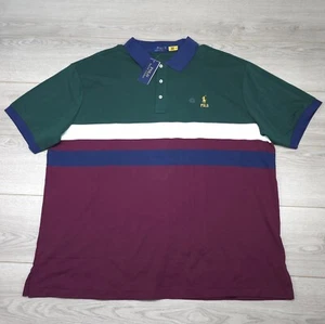 Polo Ralph Lauren Men Big & Tall Color Block Polo Shirt Soft Cotton Short Sleeve - Picture 1 of 7