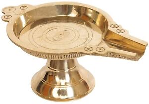  Brass Abhishek Patra Stand Plate for Pooja God Idols(17 X 10 X 8 cm) 